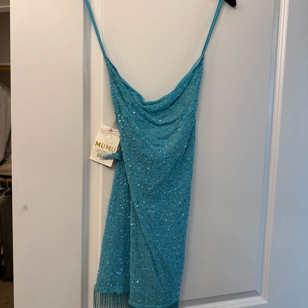Show Me Your MuMu Blue Sequin Mini Dress